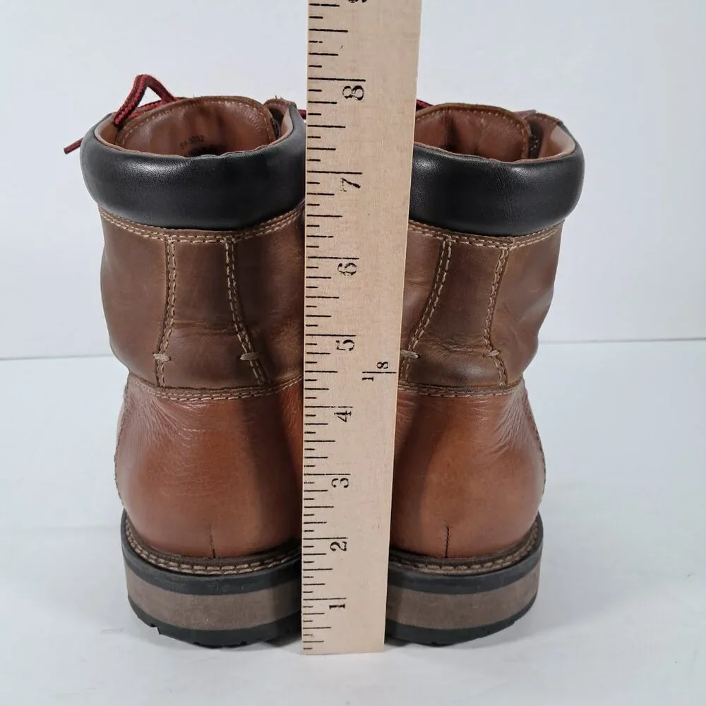 Johnston & Murphy Leather Duck Boots Men 10.5 M Brown Lace Up 59-3032